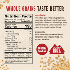 Kodiak Cakes prepared oatmeal in bowl with syrup, fast energy