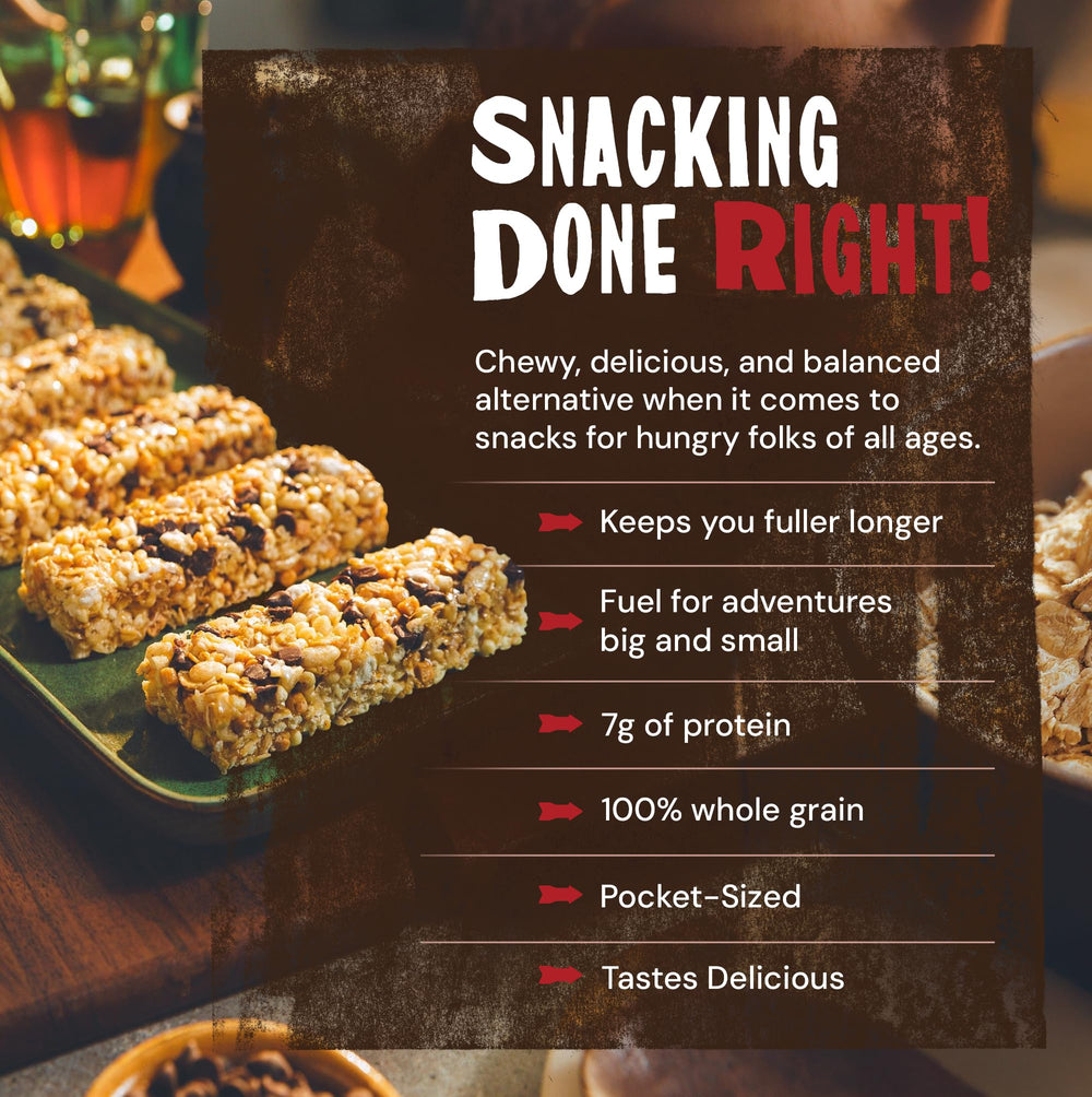 Kodiak Cakes single bar held in hand demonstrating portable, grab-and-go convenience