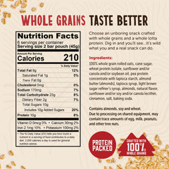 Opened Kodiak Cakes pouch revealing a single Cookie Butter bar ready for a quick snack