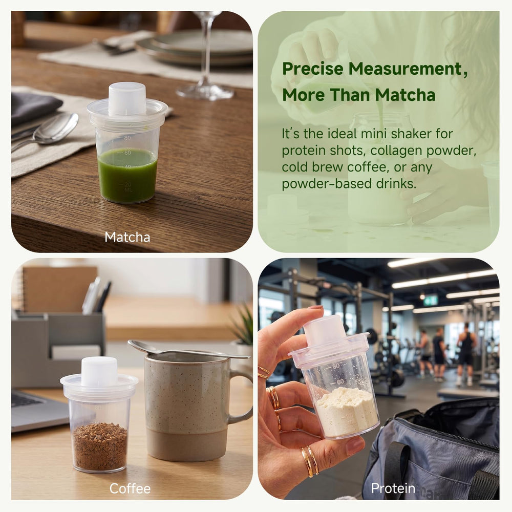 KOIMYSA shaker held in hand to show compact size and portability benefit