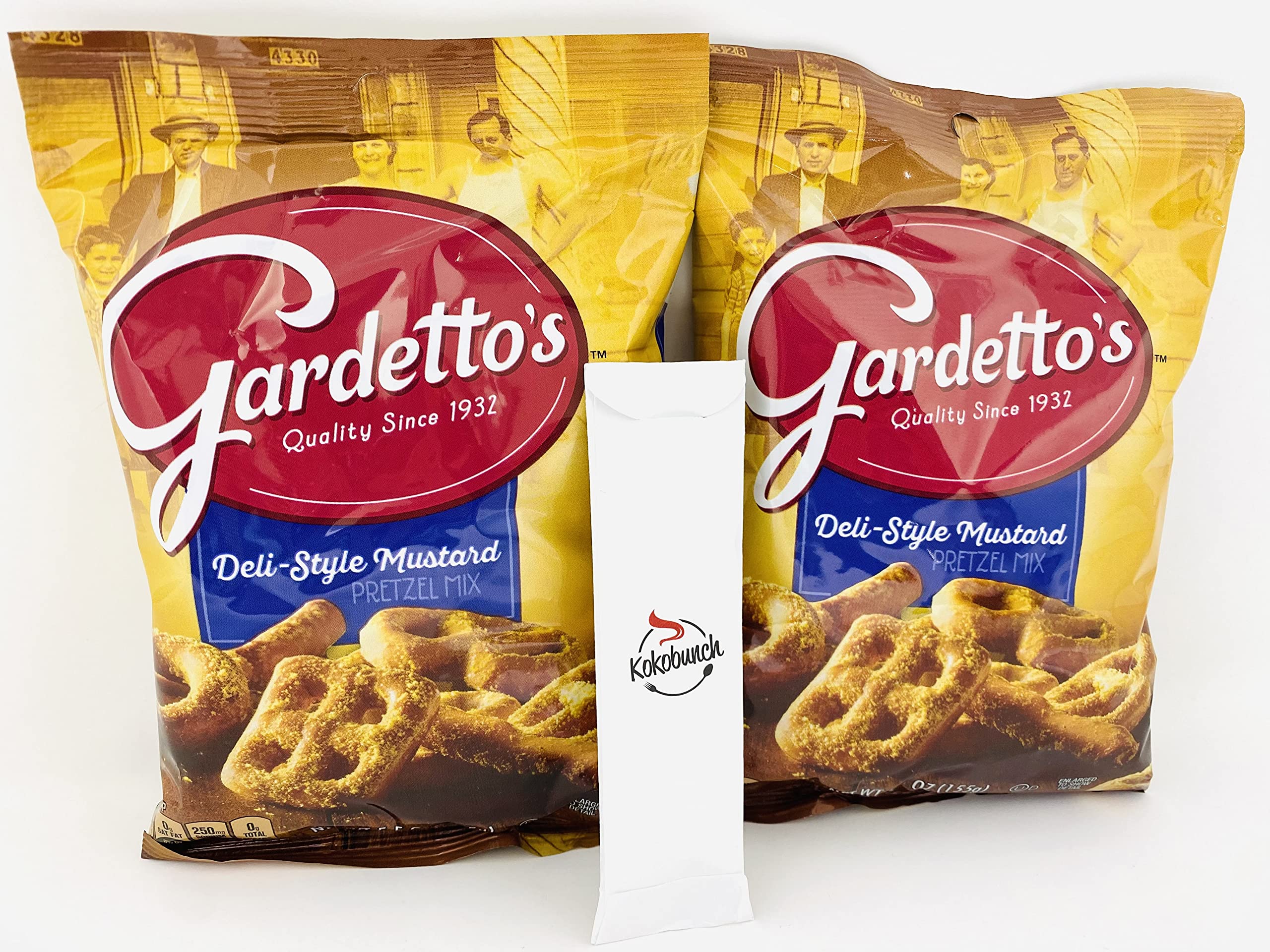 KOKOBUNCH front packaging showing two 5.5oz Gardettos bags and kit, ideal for gifting