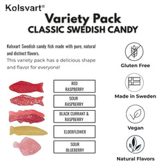 Kolsvart bag close-up label highlighting flavor and vegan benefit