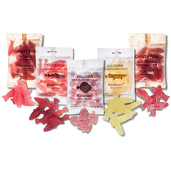 Kolsvart front packaging showing five 4.2 oz bags and variety