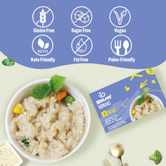 KONJOY close-up of konjac rice grains highlighting texture and chew