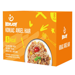 KONJOY front packaging of angel hair noodles showing brand and pack benefits