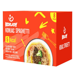 KONJOY front packaging showing spaghetti-style konjac noodles and benefits