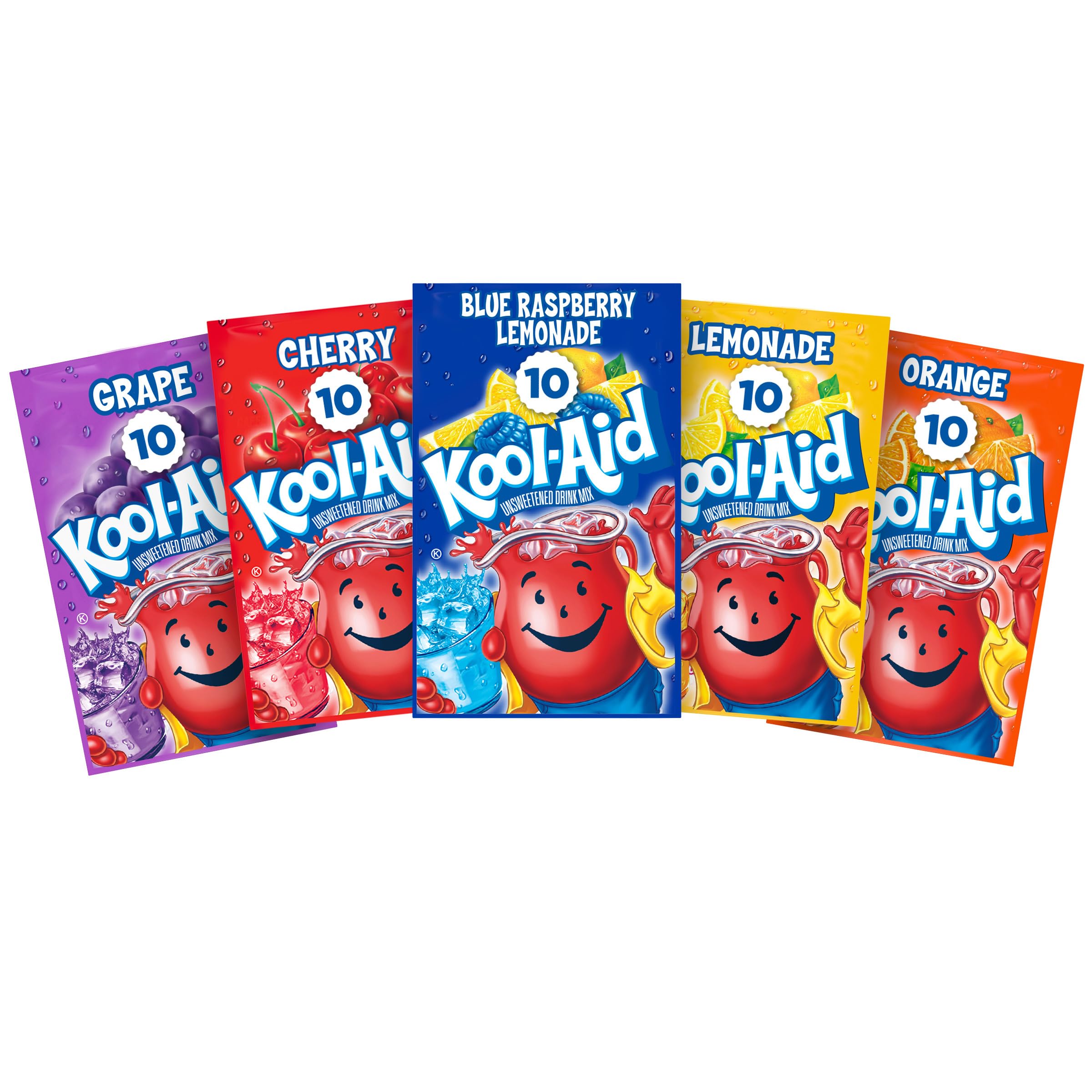 Kool-Aid front packaging showing variety pack and count, easy selection benefit