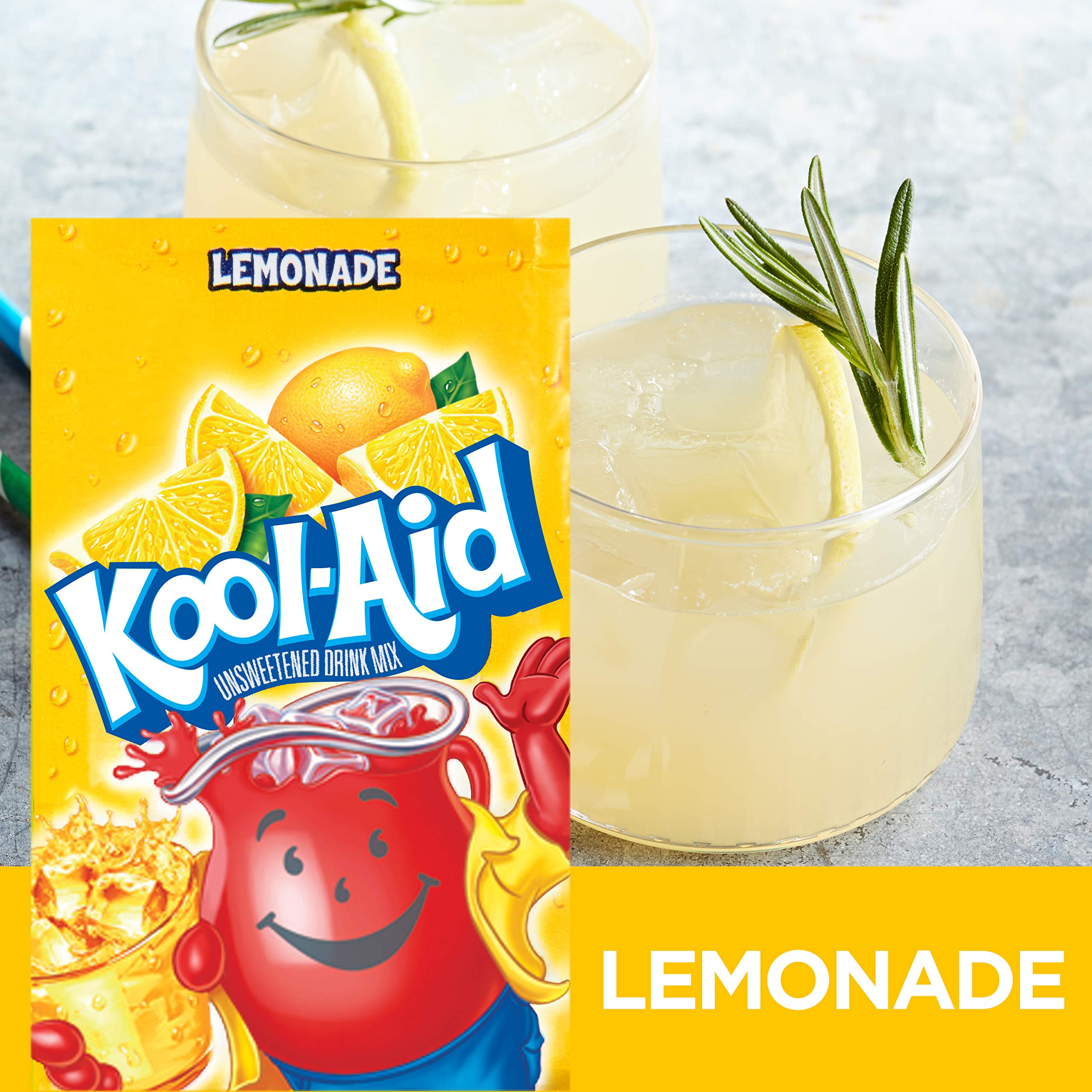 Kool-Aid single lemonade packet close-up highlighting easy portioning