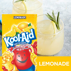 Kool-Aid single lemonade packet close-up highlighting easy portioning