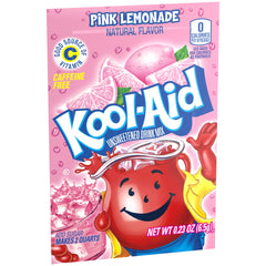 Kool‑Aid pitcher of pink lemonade over ice ready to serve and refresh