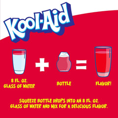 Kool-Aid pouring into water bottle demonstrating easy, instant flavoring