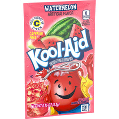 Kool-Aid opened box of watermelon packets for quick storage and access