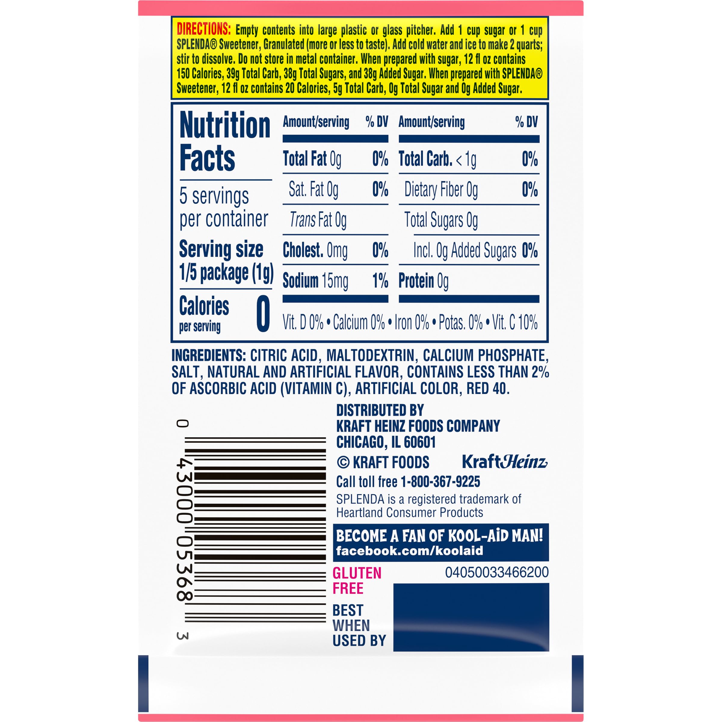 Packet beside measuring cup illustrating Kool-Aid portion and mixing convenience