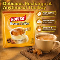 Kopiko brewed cup top view showing smooth crema and ready-to-drink