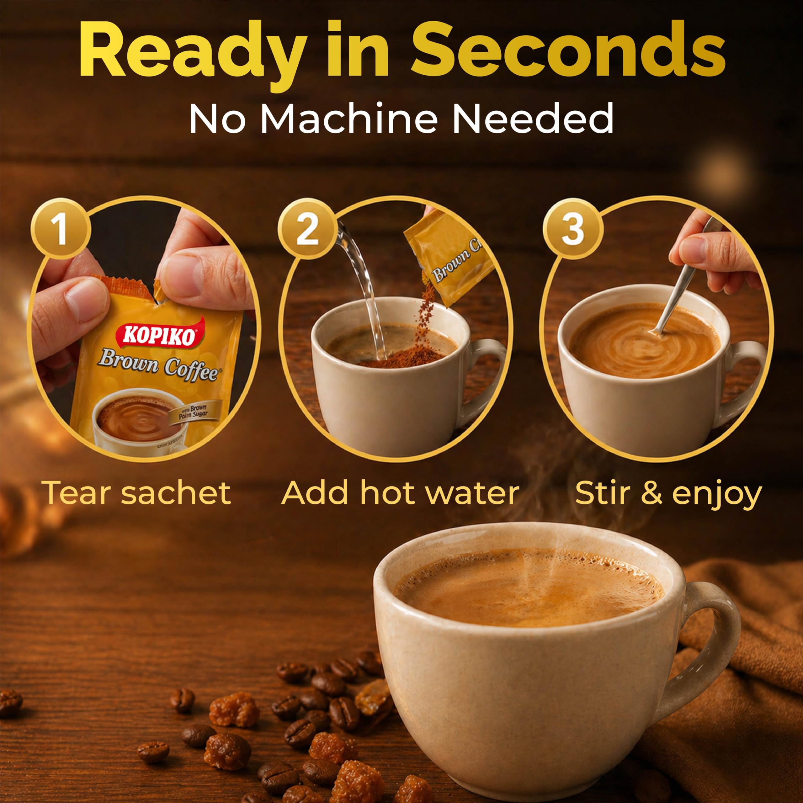 Kopiko ingredients label clear view for transparency and choice