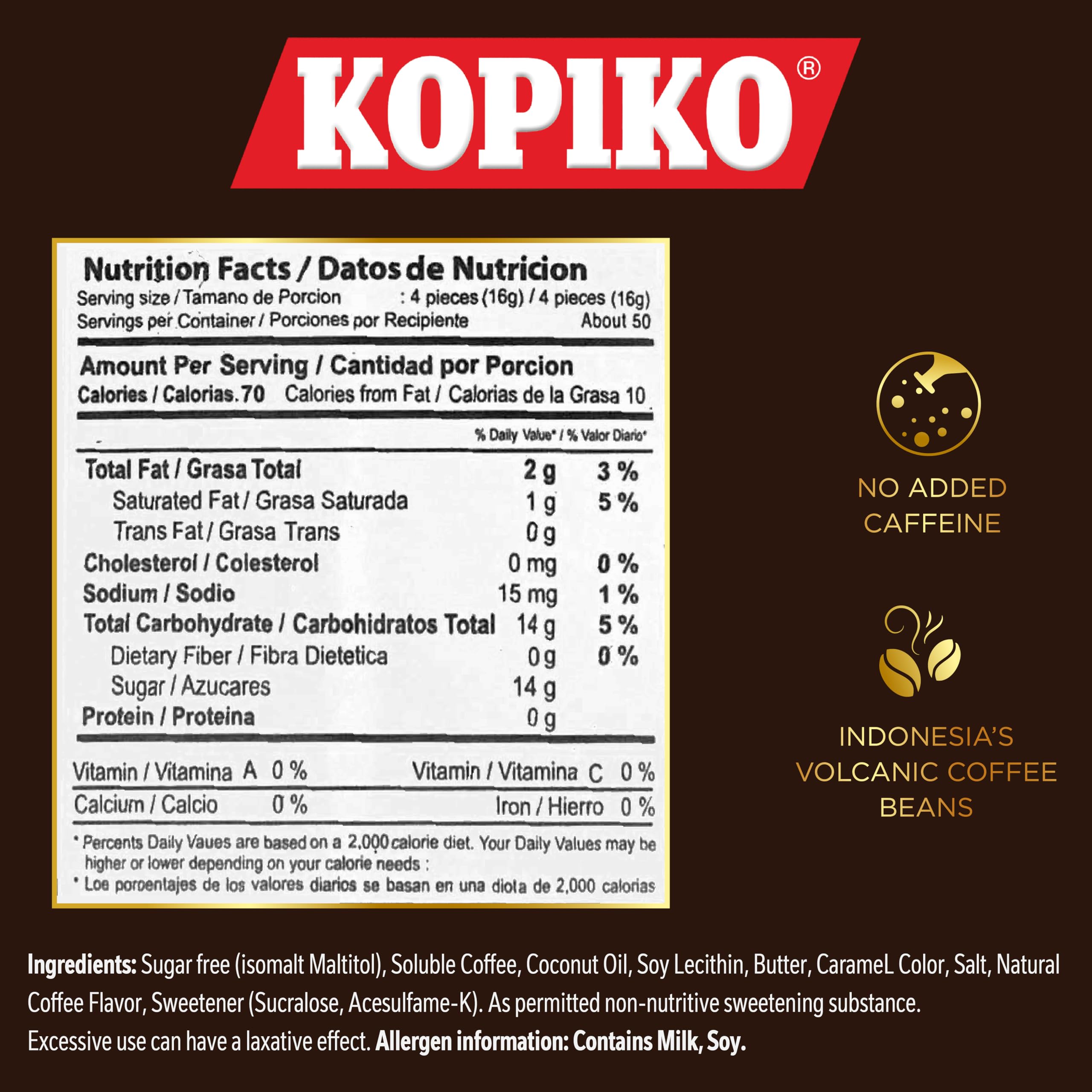 Kopiko open jar with candies inside, showcases bulk storage benefit