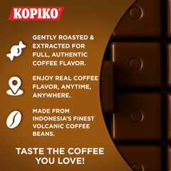 Kopiko individually wrapped piece, emphasizes freshness and portion control