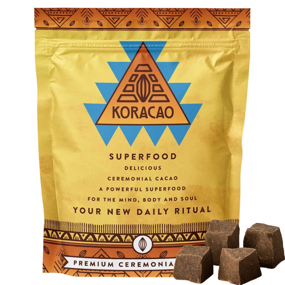 KORACAO front packaging showing 1 lb bag and branding, highlighting freshness