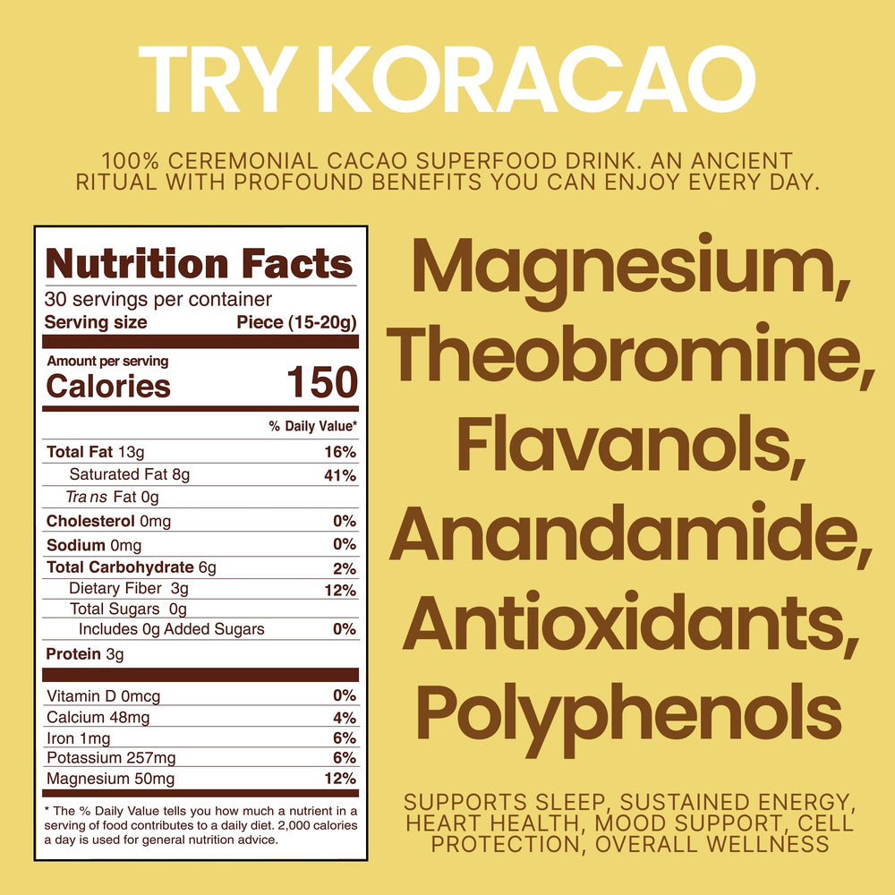 KORACAO macro powder texture revealing rich cacao body for fuller flavor
