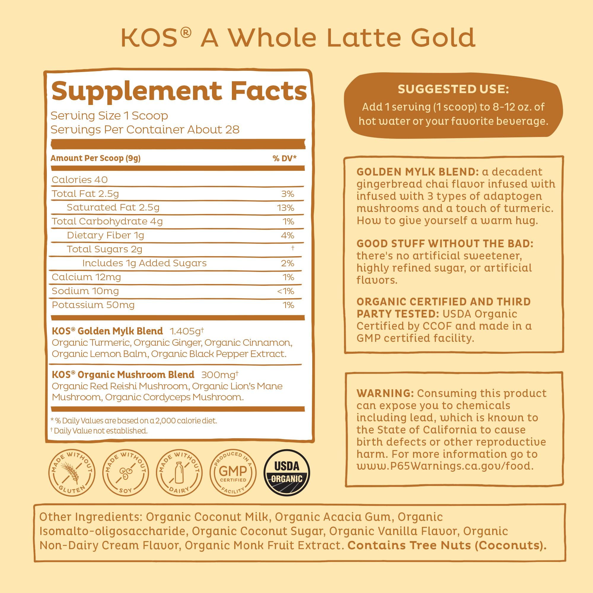KOS powder on spoon showing fine texture for smooth dissolving