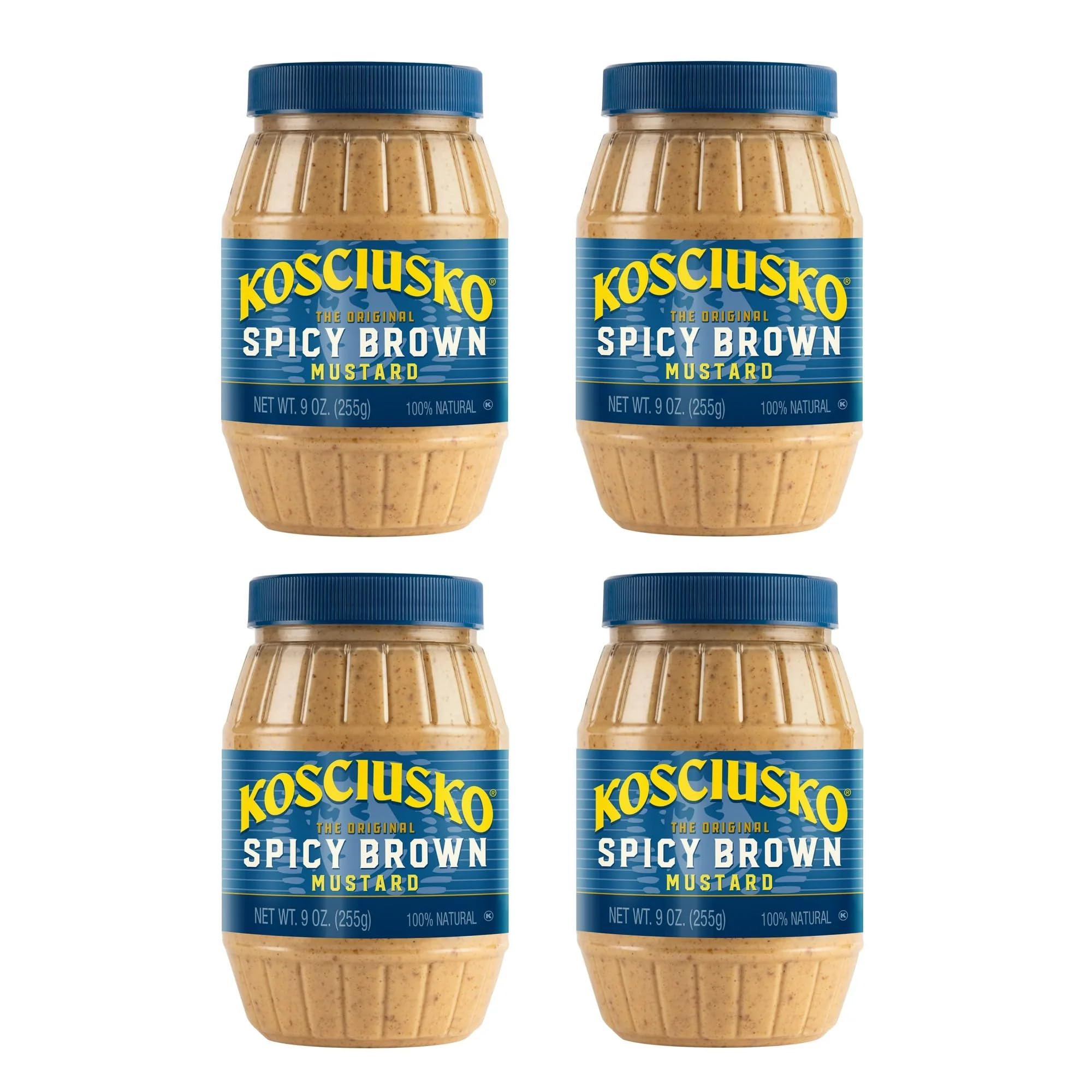 Kosciusko jar front packaging showing label and 9 oz size for clear identification and brand trust