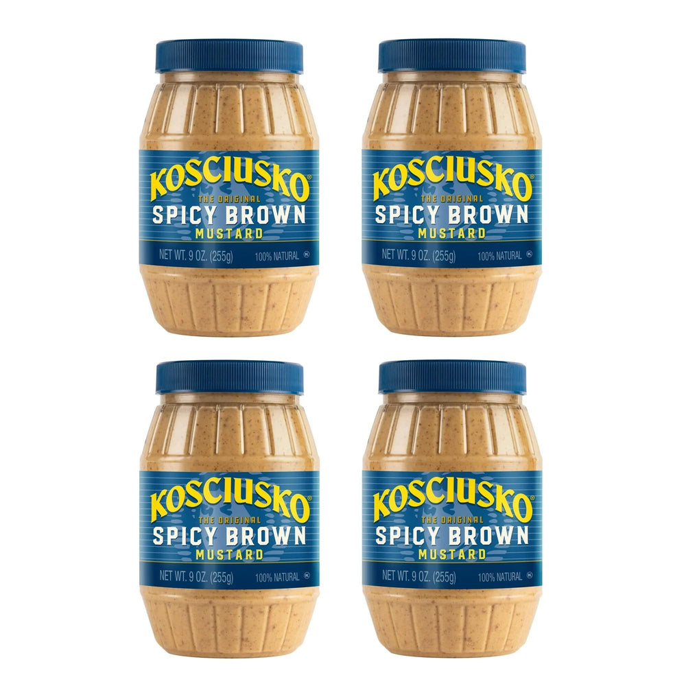 Kosciusko jar front packaging showing label and 9 oz size for clear identification and brand trust