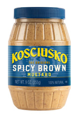 Kosciusko open jar close-up showing smooth textured mustard for easy spreading and mixing