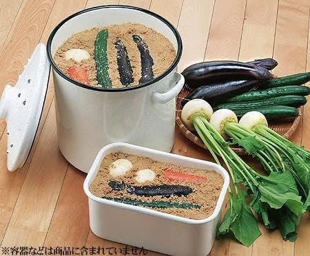 コーセーフーズ prepared nukadoko bed in glass container illustrating simple home fermentation