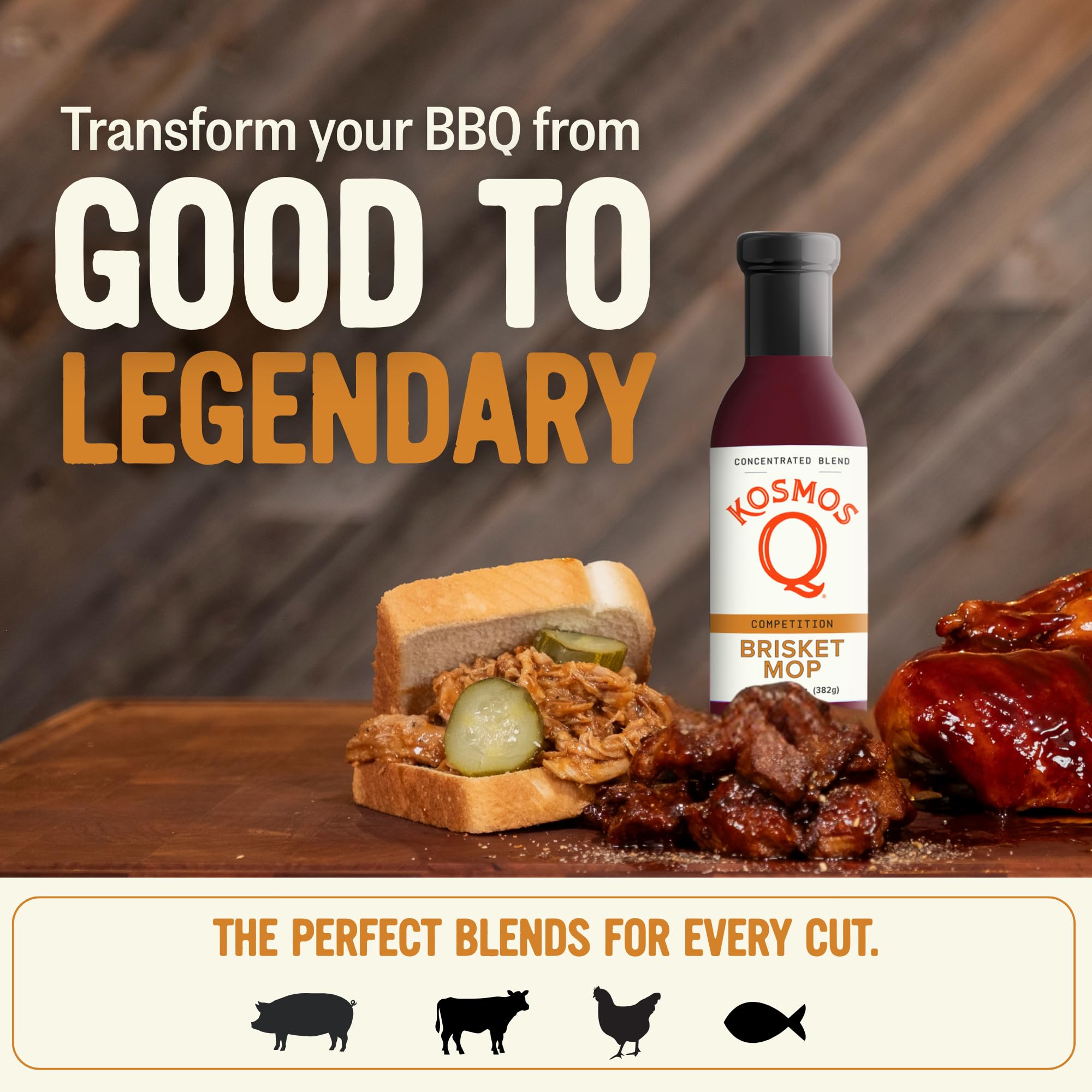 Kosmos Q added to foil-wrapped brisket demonstration, helps tenderize and retain juices