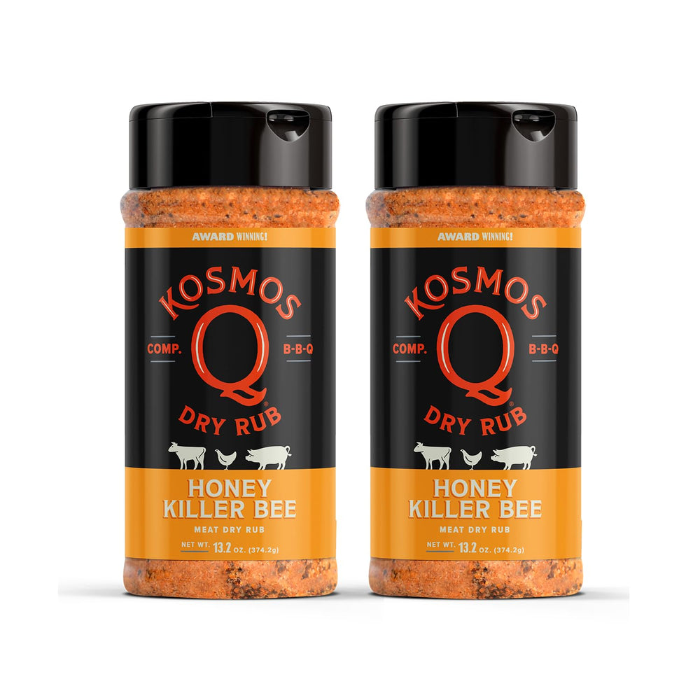Kosmos Q front packaging showing two shaker bottles and label benefits