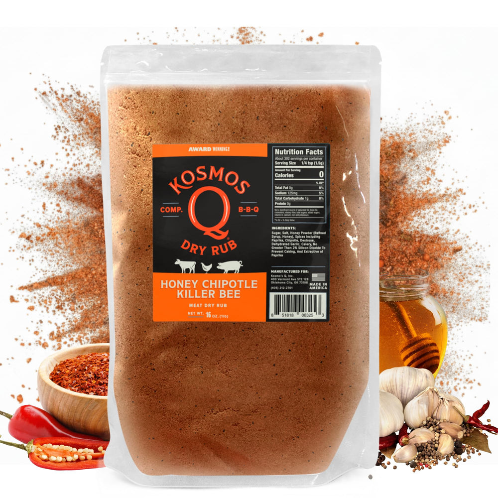 Kosmos Q bottle front label showing product name and 16 oz size for quick identification