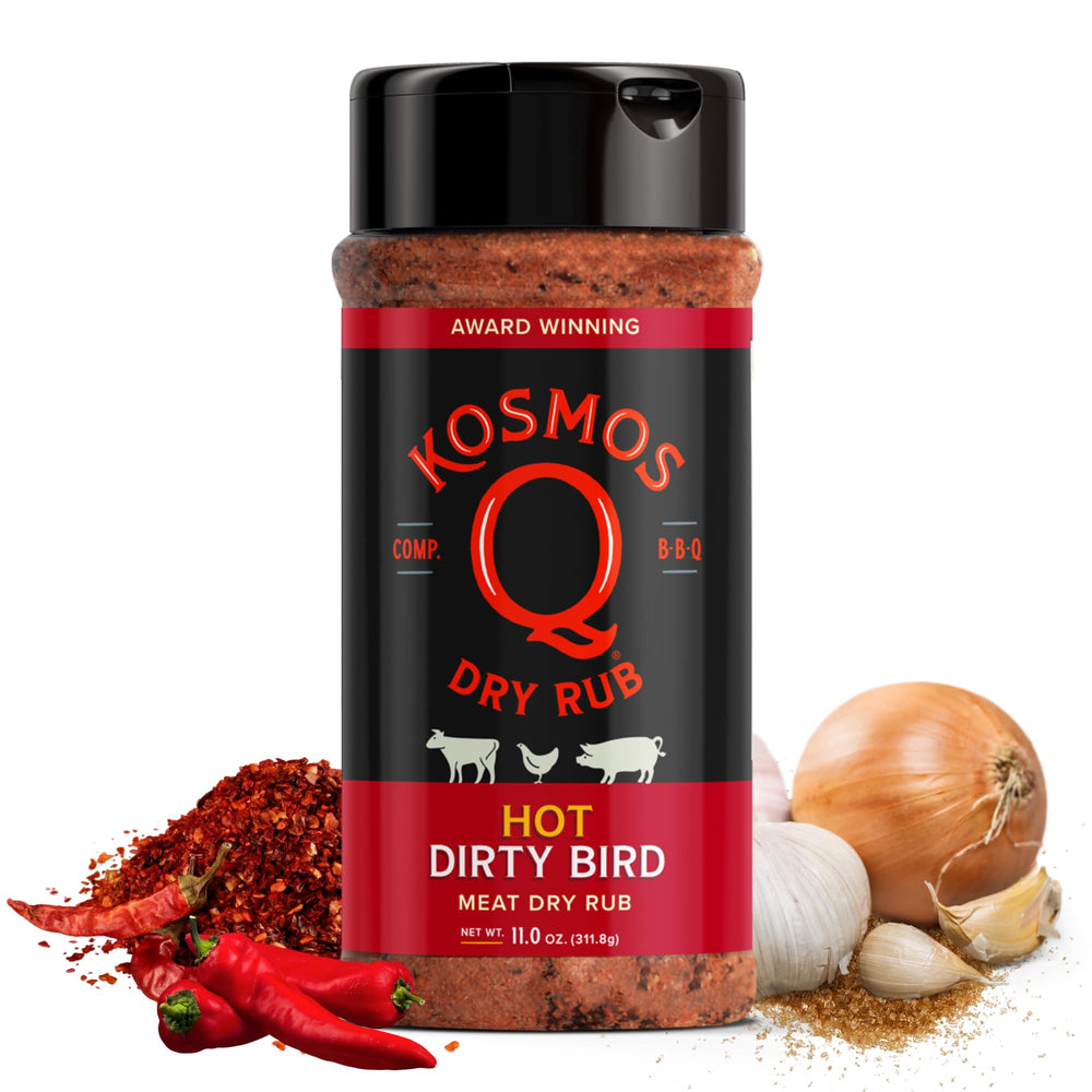 Kosmos Q front bottle showing product packaging and bold flavor benefit