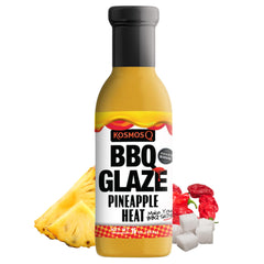 Kosmos Q front bottle view showing label and thick pineapple glaze benefit