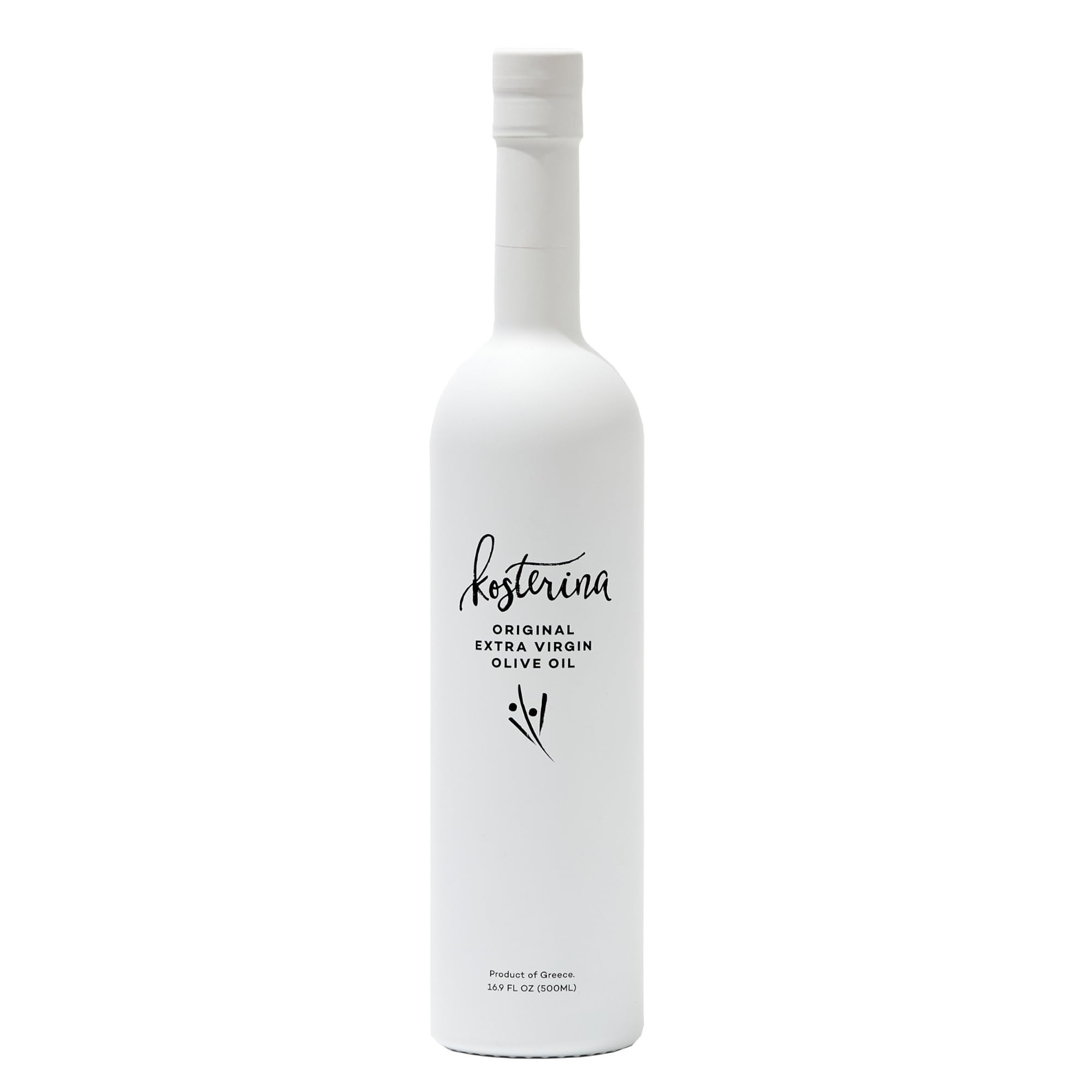 Kosterina front bottle showing label and Koroneiki origin for authentic flavor