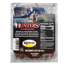 Kowalski close-up of sausage texture highlighting hardwood smoke and garlic coating