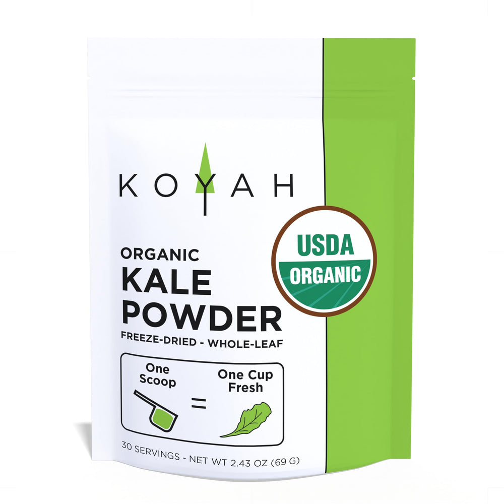 KOYAH front pouch showing product branding and convenient packaging benefit