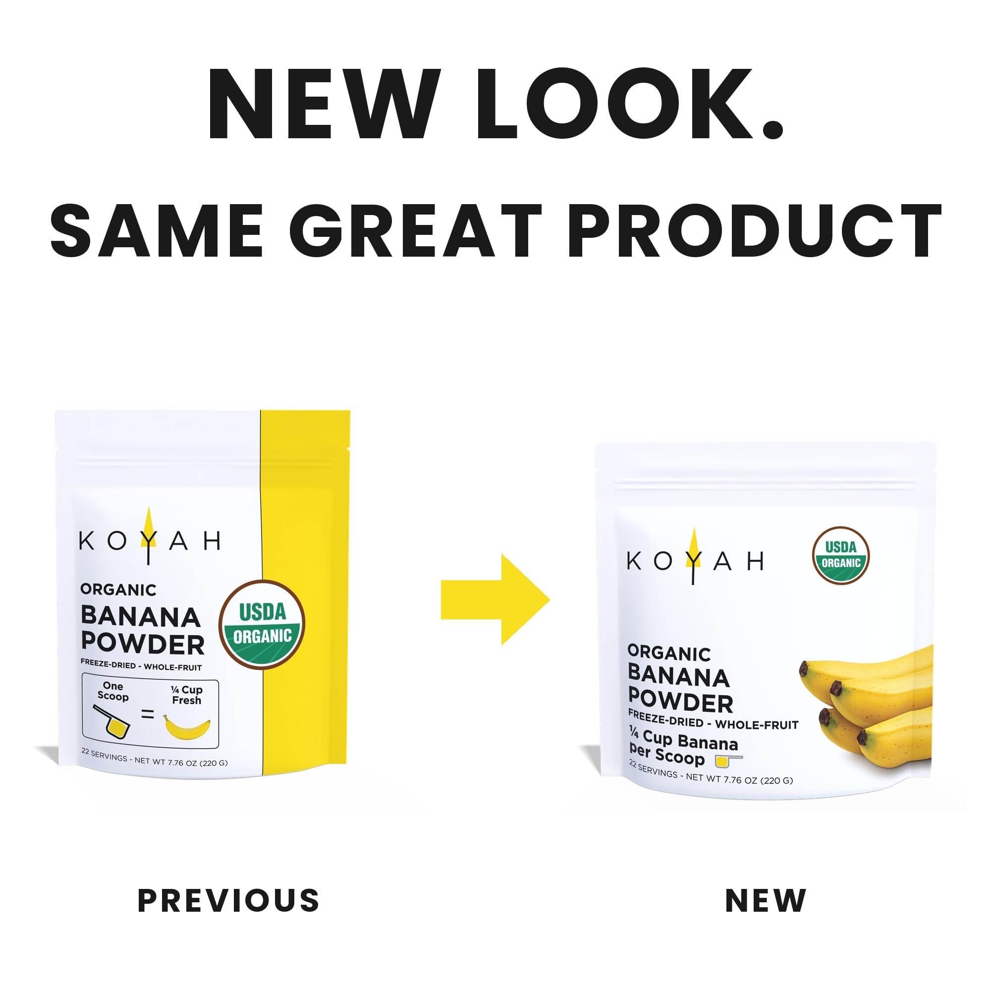 KOYAH open pouch with spoonful showing easy measured serving