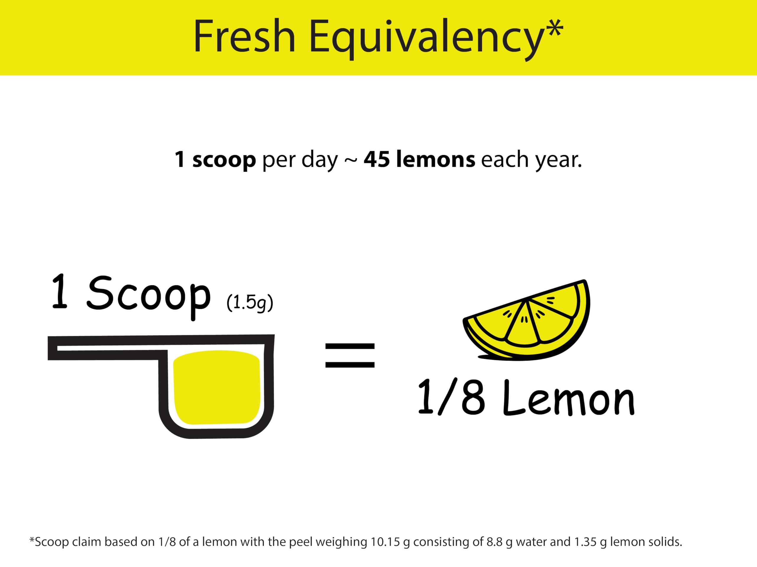 KOYAH pouch nutrition and ingredient label with organic whole-lemon information