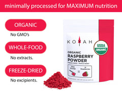 KOYAH powder texture close-up highlighting natural fruit granularity