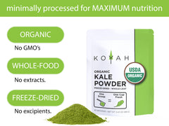 KOYAH scoop measuring one serving to show simple serving-size benefit