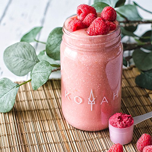 KOYAH yogurt bowl topped with powder offering bright flavor boost
