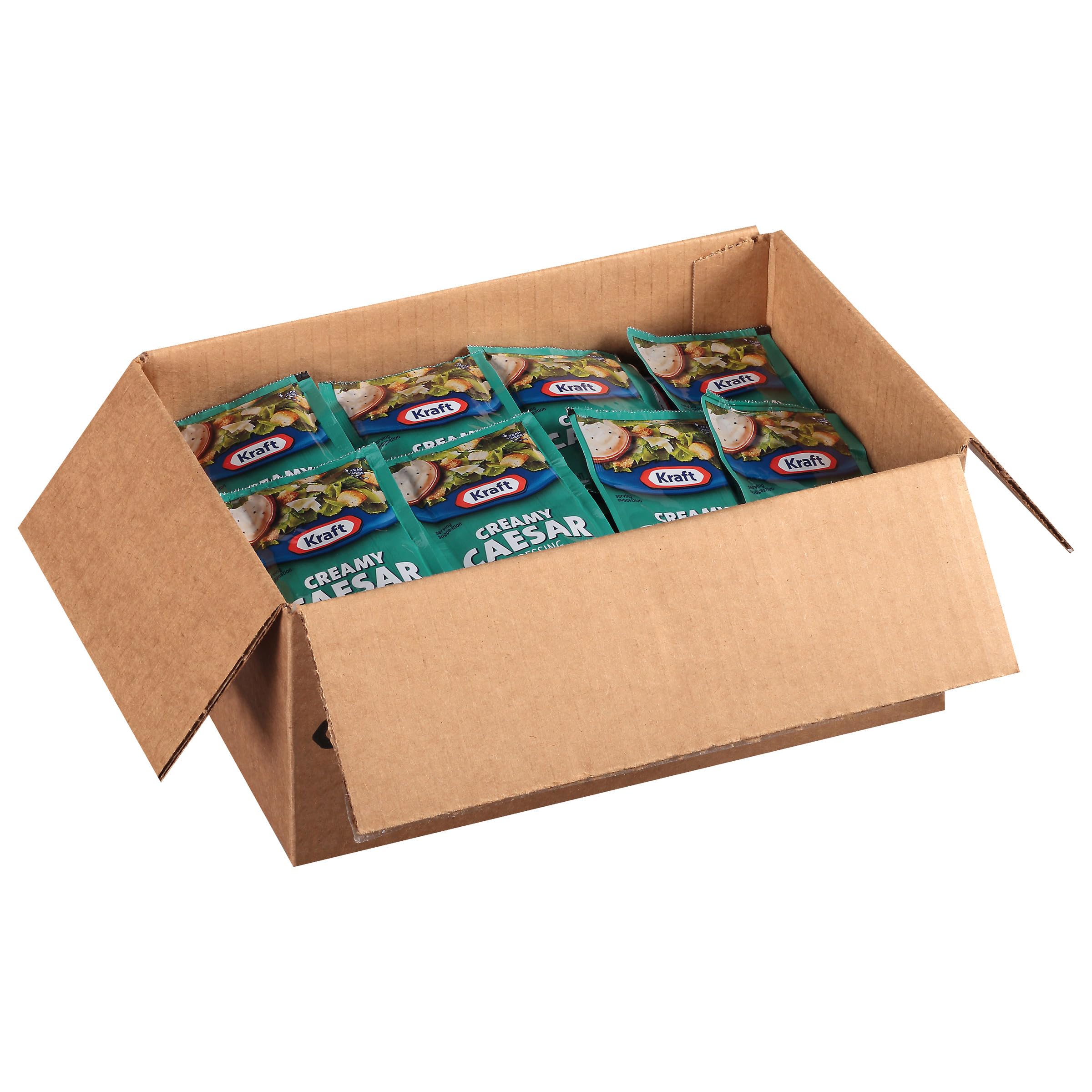 Office cafeteria scene with Kraft Caesar packets for grab-and-go convenience