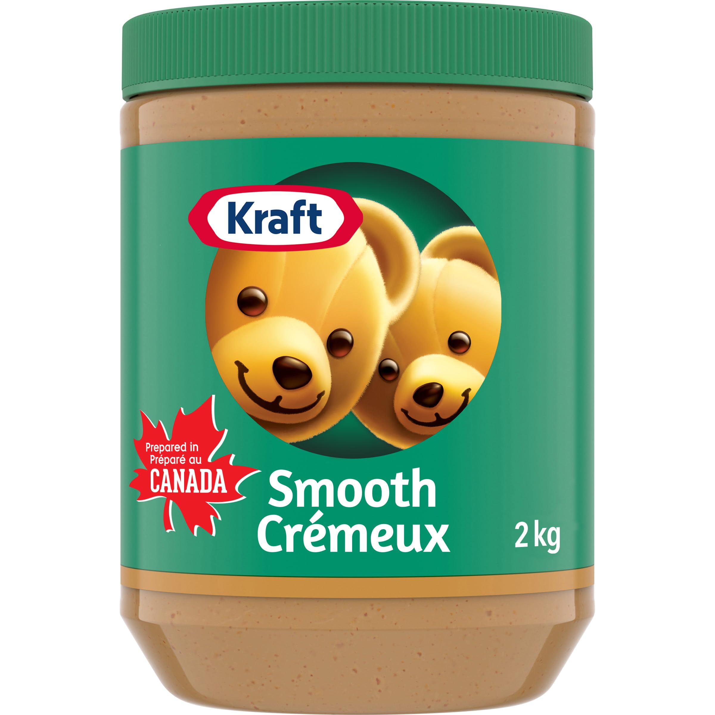 Kraft jar front view showing label and large 2 kg size for value