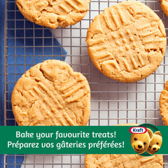 Spoonful of Kraft peanut butter close-up highlighting smooth texture