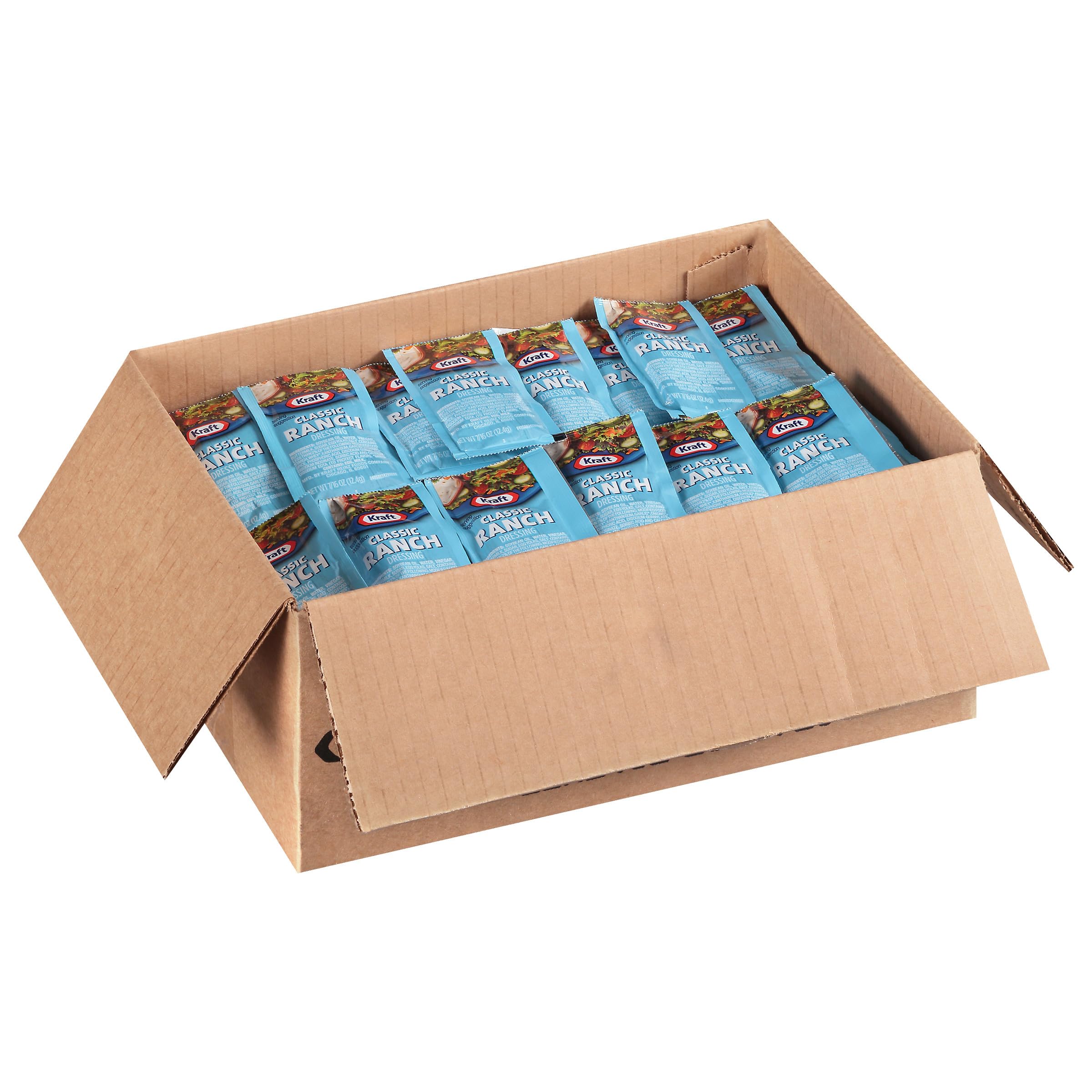 Good Seasons Kraft packets in a takeout bag showing leak-free transport and customer convenience