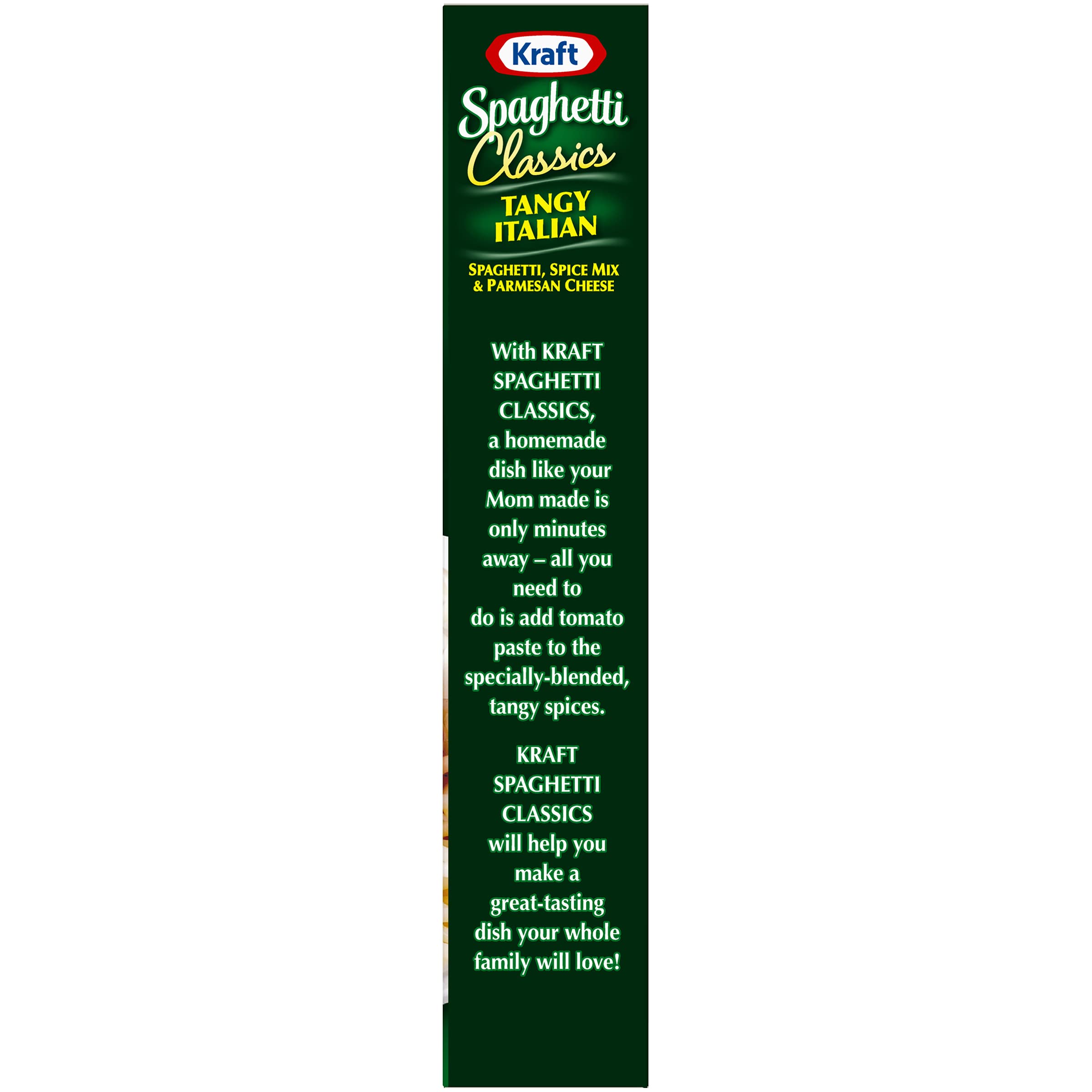 Kraft plated cooked spaghetti with sauce demonstrating ready-to-serve meal