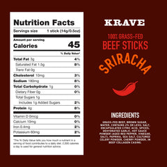 KRAVE Sriracha stick in hand demonstrating single-serve convenience