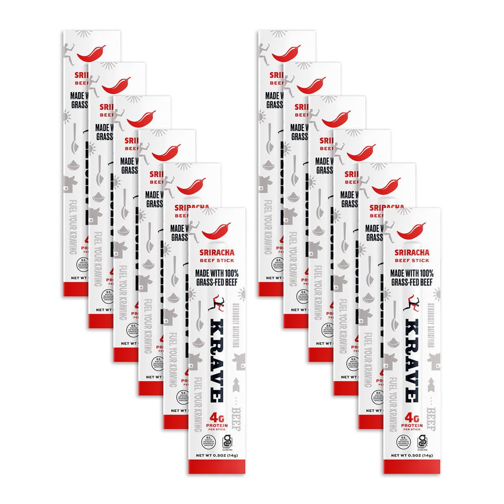 KRAVE Sriracha cross-section texture emphasizing real beef flavor