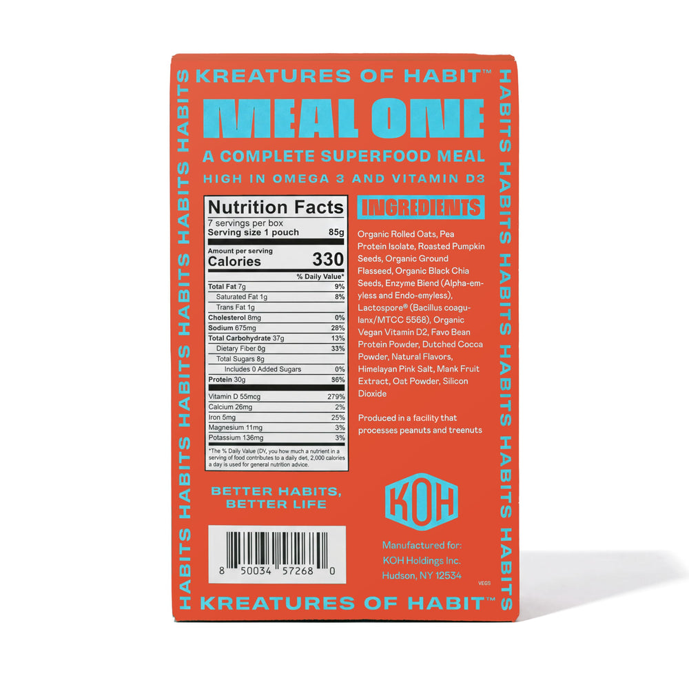 Kreatures of Habit served overnight oats bowl illustrating filling breakfast