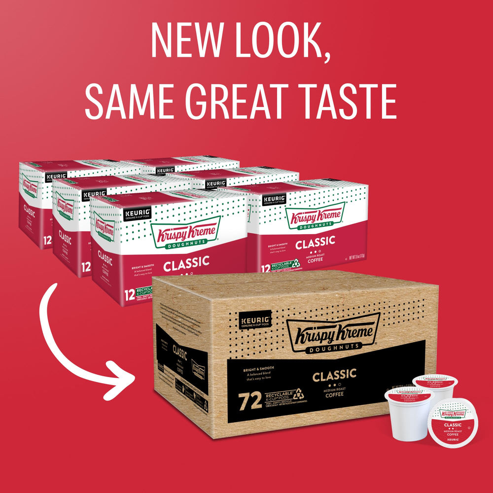 Freshly brewed Krispy Kreme cup pouring steam to show aroma and enjoyment